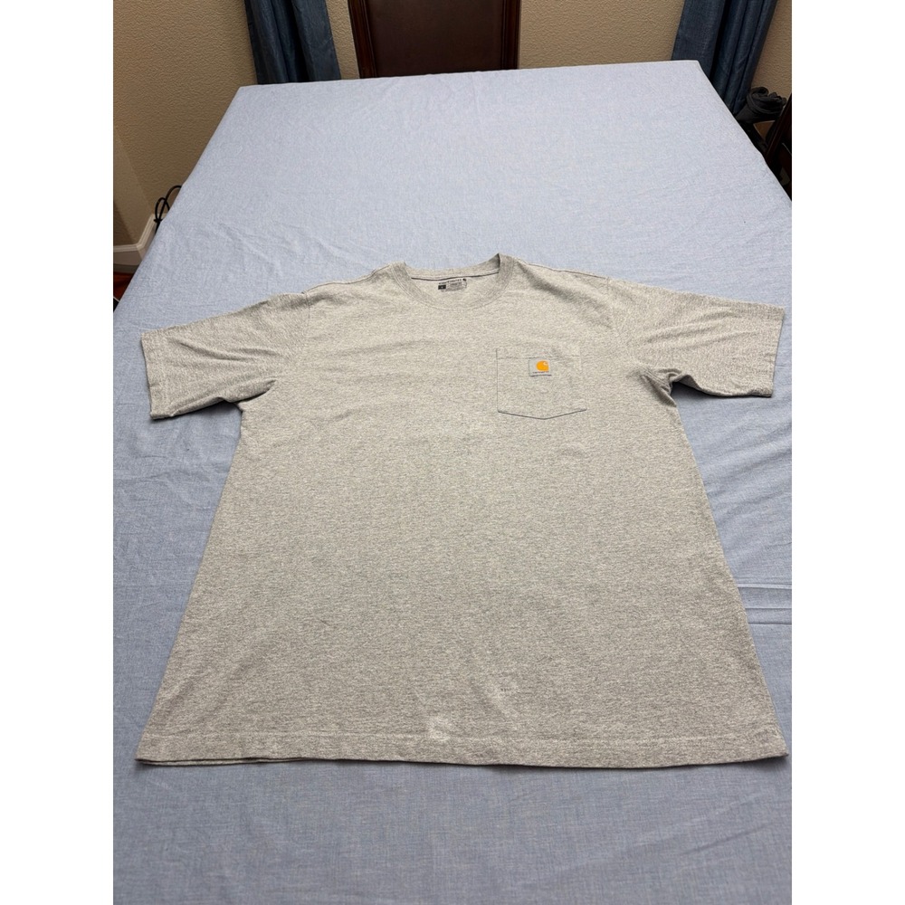 Carhartt K87 Loose Fit Heavyweight Pocket T-Shirt Heather Gray Mens Large L